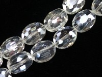 キラキラカット★限定入荷★ファッションビーズ/クリア/ライスカット/9×12mm/1連（35cm）【天然石/パワーストーン】【アメリカツーソン・香港展示会・世界各地出展品買い付け】|ガラス・プラスチッ