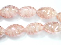 キュートなマーブル模様★限定入荷★ガラスビーズ/ピンクマーブル/ライスカット/12×18mm/1連（約33cm）【天然石/パワーストーン】【アメリカツーソン・香港展示会・世界各地出展品買い付け】|ガラ