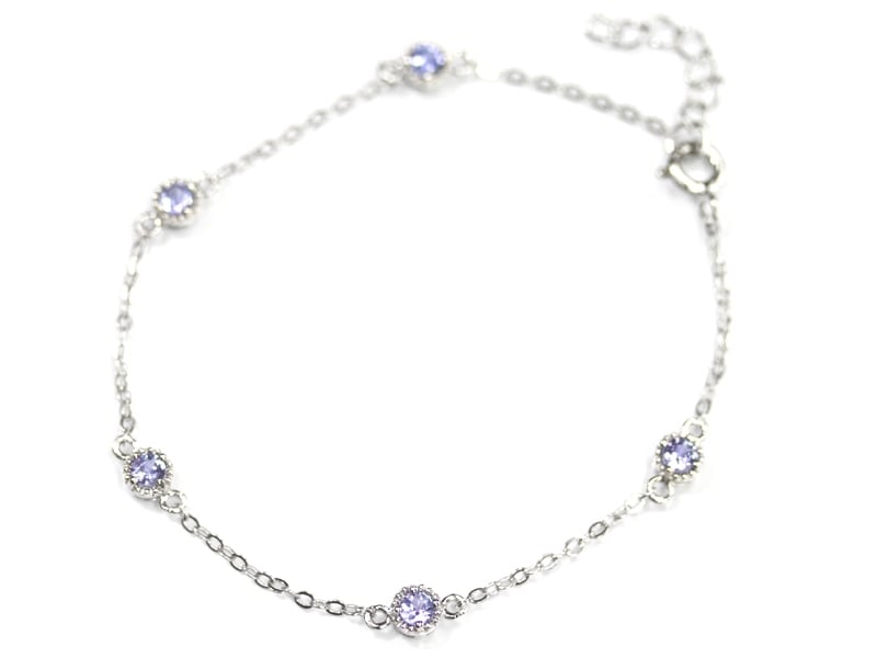 天然無処理　タンザナイト ブレスレット④ 天然無処理 タンザナイト ブレスレット 9.8mm ブレスレット