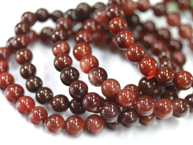 超・高品質★赤針水晶★密★レッドルチル★パワーストーン★天然石★1点もの 数量限定】希少色☆艶々、高発色レッド☆輝く赤針☆金運・情熱の石