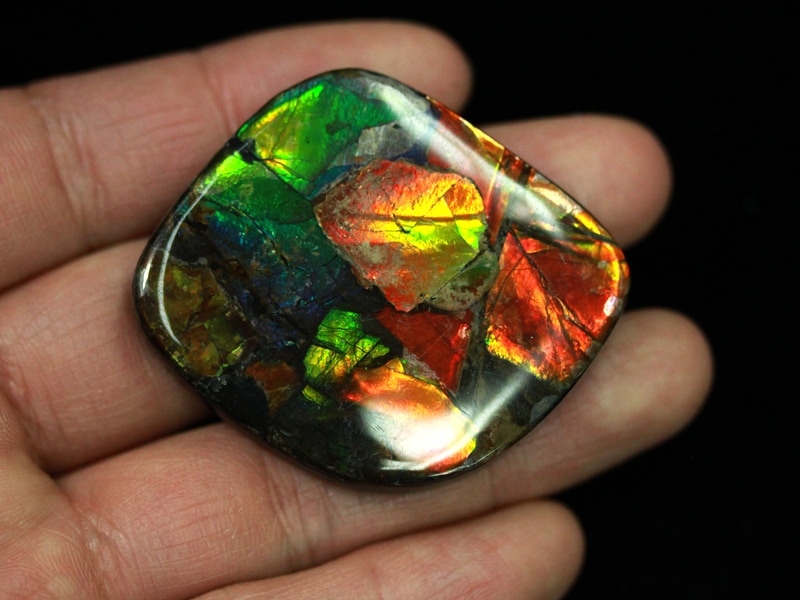 超激レア！虹色に輝くイリデッセンス☆アンモナイト化石宝石☆7000万年