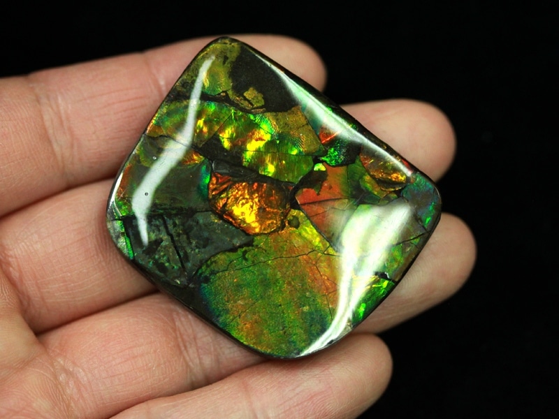 超激レア！虹色に輝くイリデッセンス☆アンモナイト化石宝石☆7000万年