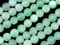 希少！★鮮やか高発色アップルグリーン★夢や希望の道を開く石/天然石ビーズ/クリソプレーズ（Chrysoprase/緑玉髄/オーストラリア翡翠）/ラウンド/約5mm/1連【天然石/パワーストーン】【アメ