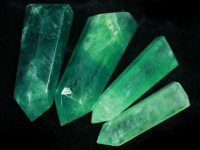 【1個限定】美発色◎グリーンカラー★天才の石★天然原石/グリーンフローライト(fluorite,蛍石）六角柱ポイント/81〜100g/1個【ネコポス不可】【アメリカツーソン・香港展示会・世界各地出展品