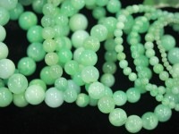 【限定1本】希少！★優しい透明感＆アップルグリーンカラー★夢や希望の道を開く石/天然石ブレスレット/クリソプレーズ（Chrysoprase/緑玉髄/オーストラリア翡翠）/ラウンド/約5.5-6.4mm