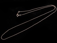 【数量限定】silver925/レディースネックレス用/カットボールチェーン/ピンクゴールドカラー/長さ約45cm/幅約1mm/1本【天然石/パワーストーン】【アメリカツーソン・香港展示会・世界各地出