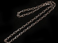 【数量限定】silver925/レディースネックレス用/フィガロチェーン/ピンクゴールドカラー/長さ約50cm/幅約6.5mm/1本【天然石/パワーストーン】【アメリカツーソン・香港展示会・世界各地出