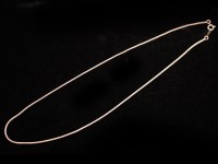 【数量限定】silver925/レディースネックレス用/フォックステールチェーン/ピンクゴールドカラー/長さ約45cm/幅約1.2mm/1本【天然石/パワーストーン】【アメリカツーソン・香港展示会・世