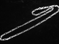【数量限定】silver925/レディースネックレス用/フィガロチェーン/長さ約50cm/幅約3.4mm/1本【天然石/パワーストーン】【アメリカツーソン・香港展示会・世界各地出展品買い付け】|パーツ