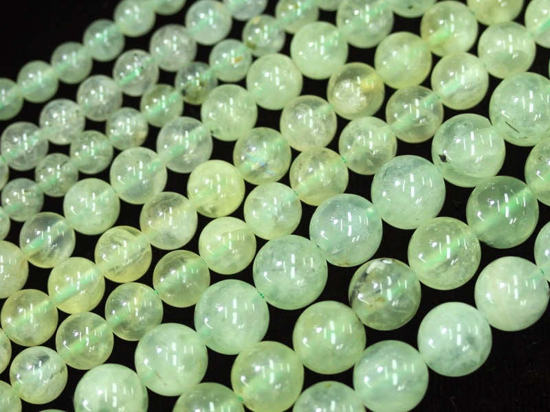 優しいマスカットカラー☆ぶどう石☆2A/天然石ビーズ/プレナイト