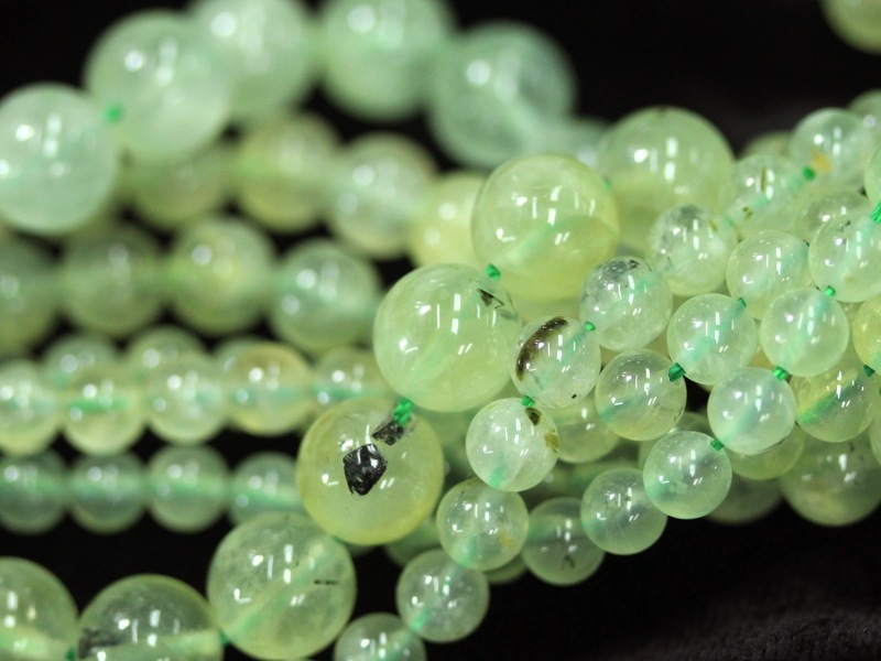 優しいマスカットカラー☆ぶどう石☆2A/天然石ビーズ/プレナイト