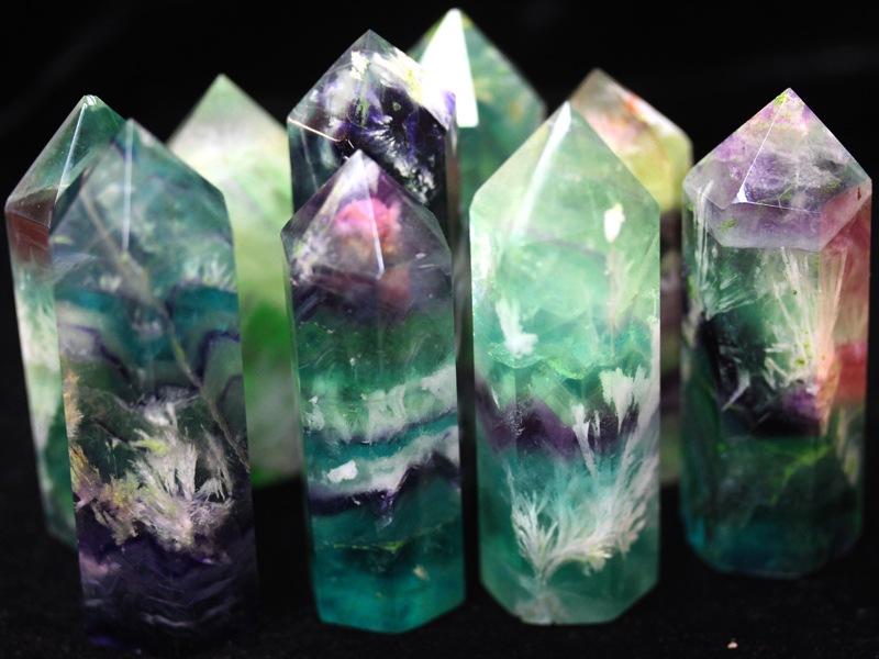 グリーンフローライト 六角柱 1Kg グリーンフローライト 六角柱 1Kg フローライト（蛍石）「一連、ビーズ