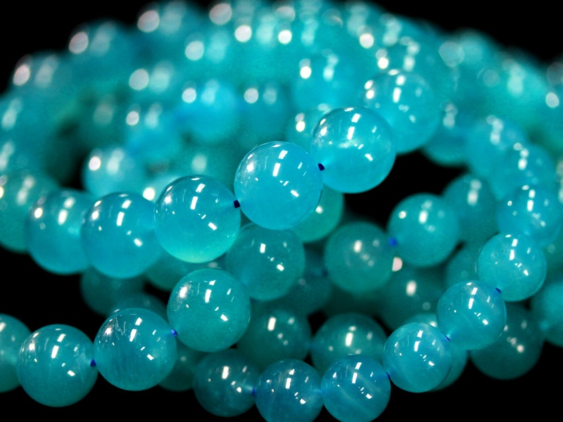 sold out】アマゾナイト8mm・クラック水晶8mmの青龍ブレス sold out】アマゾナイト8mm・クラック水晶8mmの青龍ブレス