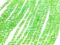 すりガラスのようなフロストタイプ★爽やかフレッシュカラー★パワーストーンビーズ/フレッシュグリーンフロストレインボームーンクリスタル（ルナフラッシュ）/10mm/1連【天然石/パワーストーン】【アメリ