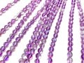 クリアな大人色★パワーストーンビーズ/ミステリーパープルレインボームーンクリスタル（ルナフラッシュ）/6mm/1連【天然石/パワーストーン】【アメリカツーソン・香港展示会・世界各地出展品買い付け】|ム