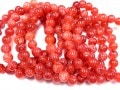 人気！★鮮やかでカラフル★天然石ブレスレット/マーブルシナバーレッドジェイド/8mm/1本【天然石/パワーストーン】【アメリカツーソン・香港展示会・世界各地出展品買い付け】