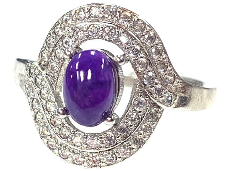 天然石　スギライト　リング　② S925 世界三大ヒーリングストーン☆sv925/刻印有☆天然石指輪