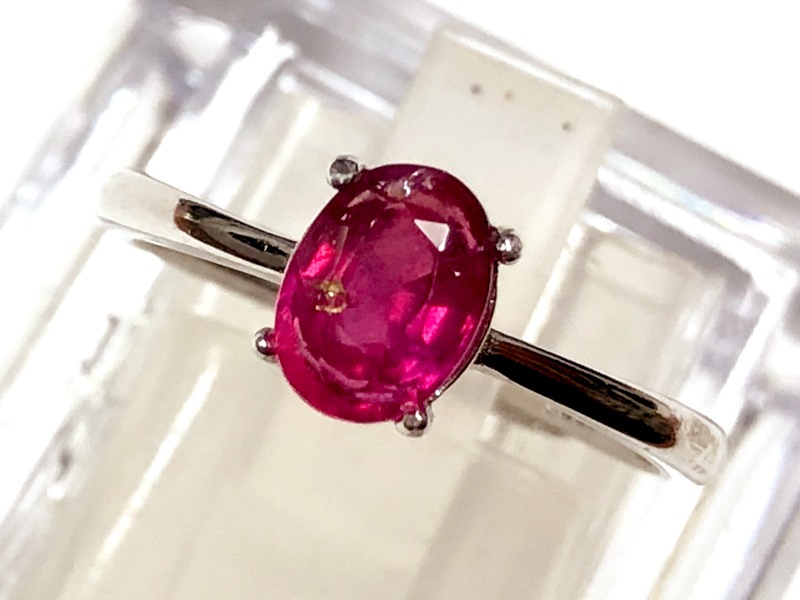 極上！☆美発色＆高品質☆sv925製！刻印あり☆天然石指輪/ルビー（紅玉 
