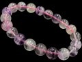 【1点もの】優しいレインボーカラー★天然石ブレスレット/レインボーフローライト（fluorite,蛍石）/ラウンド/10mm/1本【天然石/パワーストーン】【アメリカツーソン・香港展示会・世界各地出展