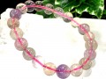 【1点もの】優しいレインボーカラー★天然石ブレスレット/レインボーフローライト（fluorite,蛍石）/ラウンド/9mm/1本【天然石/パワーストーン】【アメリカツーソン・香港展示会・世界各地出展品