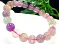 【1点もの】優しいレインボーカラー★天然石ブレスレット/レインボーフローライト（fluorite,蛍石）/ラウンド/10mm/1本【天然石/パワーストーン】【アメリカツーソン・香港展示会・世界各地出展