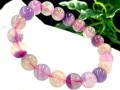 【1点もの】優しいレインボーカラー★天然石ブレスレット/レインボーフローライト（fluorite,蛍石）/ラウンド/10mm/1本【天然石/パワーストーン】【アメリカツーソン・香港展示会・世界各地出展