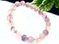 【1点もの】優しいレインボーカラー★天然石ブレスレット/レインボーフローライト（fluorite,蛍石）/ラウンド/9mm/1本【天然石/パワーストーン】【アメリカツーソン・香港展示会・世界各地出展品