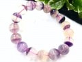 【1点もの】優しいレインボーカラー★天然石ブレスレット/レインボーフローライト（fluorite,蛍石）/ラウンド/13mm/1本【天然石/パワーストーン】【アメリカツーソン・香港展示会・世界各地出展