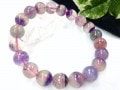【1点もの】優しいレインボーカラー★天然石ブレスレット/レインボーフローライト（fluorite,蛍石）/ラウンド/10mm/1本【天然石/パワーストーン】【アメリカツーソン・香港展示会・世界各地出展