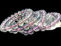 繊細な透明感★天然石ブレスレット/ブルーフローライト（fluorite,蛍石）/ラウンド/9mm/1本【天然石/パワーストーン】【アメリカツーソン・香港展示会・世界各地出展品買い付け】Y|フローライト