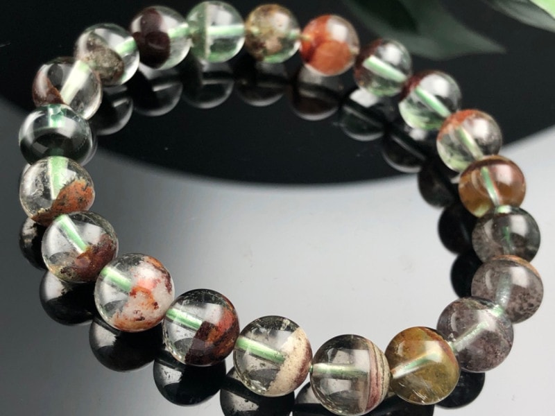 711191】大玉 ミックス ルチルクォーツ 18mm ブレスレット 大玉ルチル