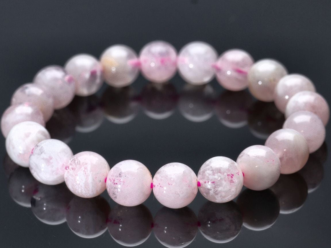 激レア 高品質 希少 スノー ガーデンクォーツ 3連 ブレスレット 透明度高 1点物】雪景色のような世界☆天然石ブレスレット/スノーガーデン