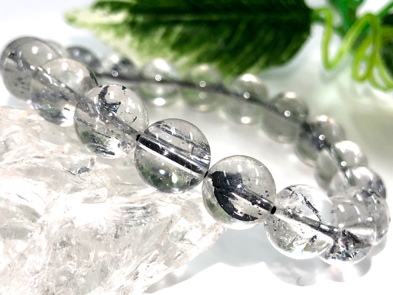 希少❣️極上❣️透明感抜群のスティブナイトインクォーツ7.3-7.5mmブレスレット 超希少！極上！透明感抜群のスティブナイトインクォーツ7.3-7.5mm