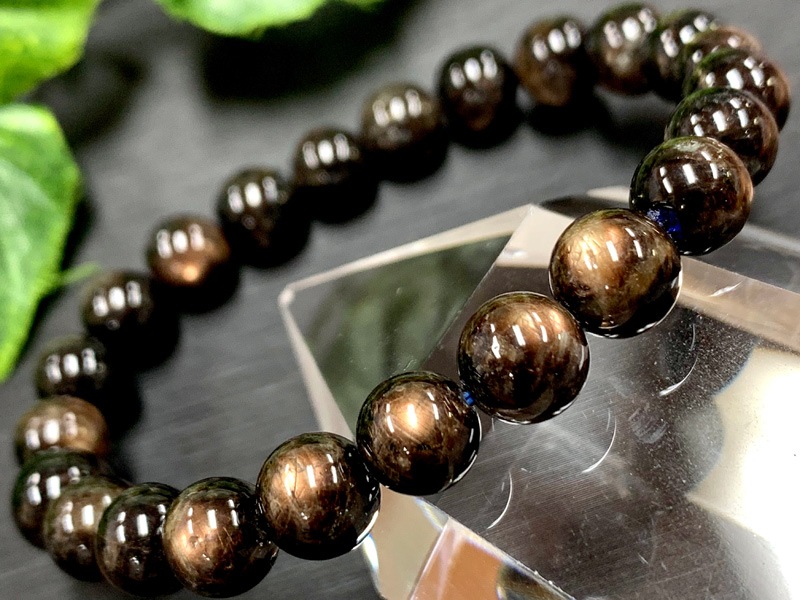 1点物☆世界四大宝石☆天然石ブレスレット/ゴールデンブラック  