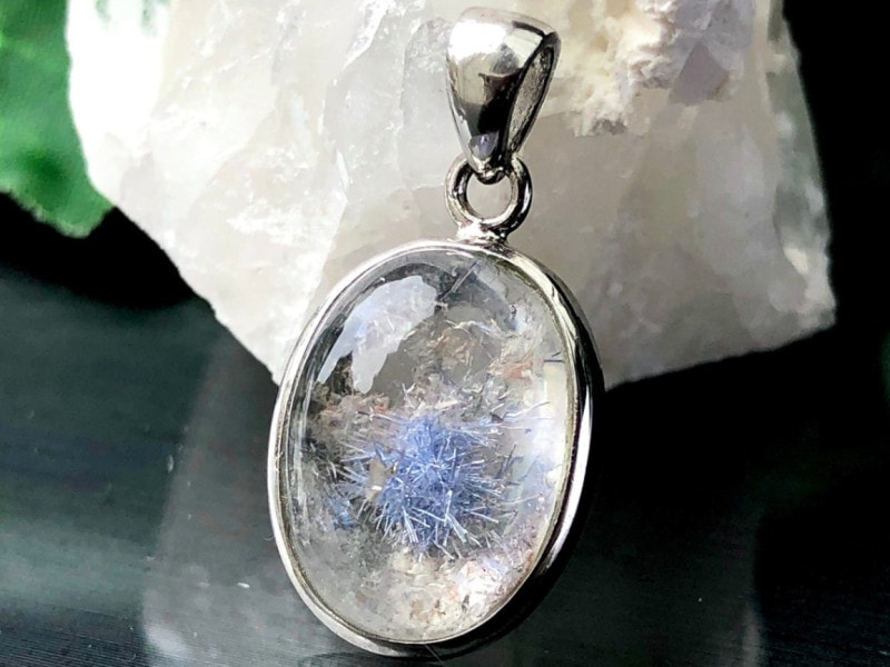 中国龍彫刻 ホワイトメタル ハンドミラー 天然石 1点物】超プレミア