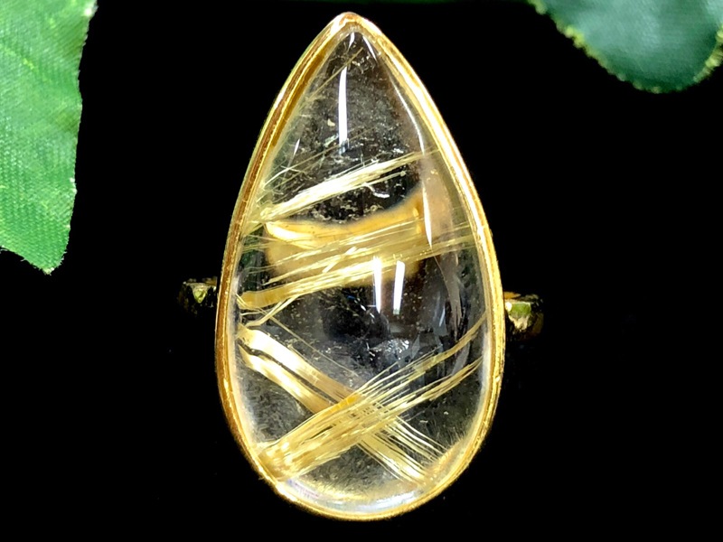 【希少】大粒ゴールデンルチルクォーツ リング SV925 希少】大粒ゴールデンルチルクォーツ リング SV925 ゴールド