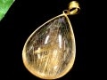 【1点物】激レア！高品質★金運・財運の石★透明度◎★ 美しい金針！★sv925製/天然石ペンダントトップ/ゴールドルチル(金針水晶,Rutile quartz)/1個【天然石/パワーストーン】【アメリ