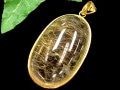 【1点物】激レア！高品質★金運・財運の石★美しい金針！★sv925製/天然石ペンダントトップ/ゴールドルチル(金針水晶,Rutile quartz)/1個【天然石/パワーストーン】【アメリカツーソン・