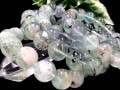 天使の羽と神秘的な模様★天然石ブレスレット/デンドリティックエンジェルフェザーフローライト（fluorite,蛍石,忍石,模樹石）/ラウンド/8mm/1本【天然石/パワーストーン】【アメリカツーソン・