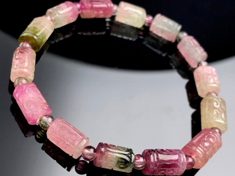 値下げ ウォーターメロントルマリン粒ブレスレット② 【公式通販】