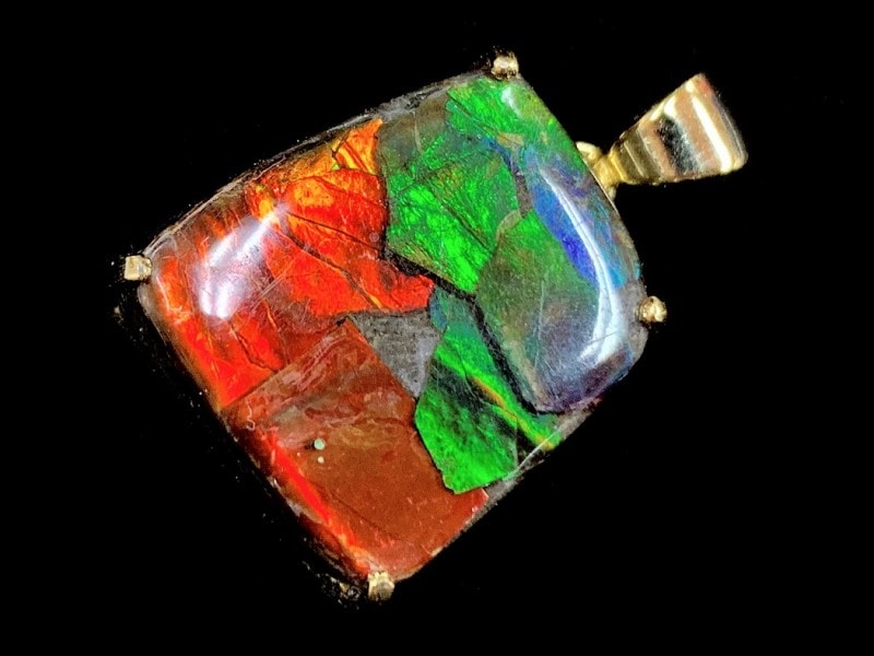 超激レア！虹色に輝くイリデッセンス☆アンモナイト化石宝石☆7000万年