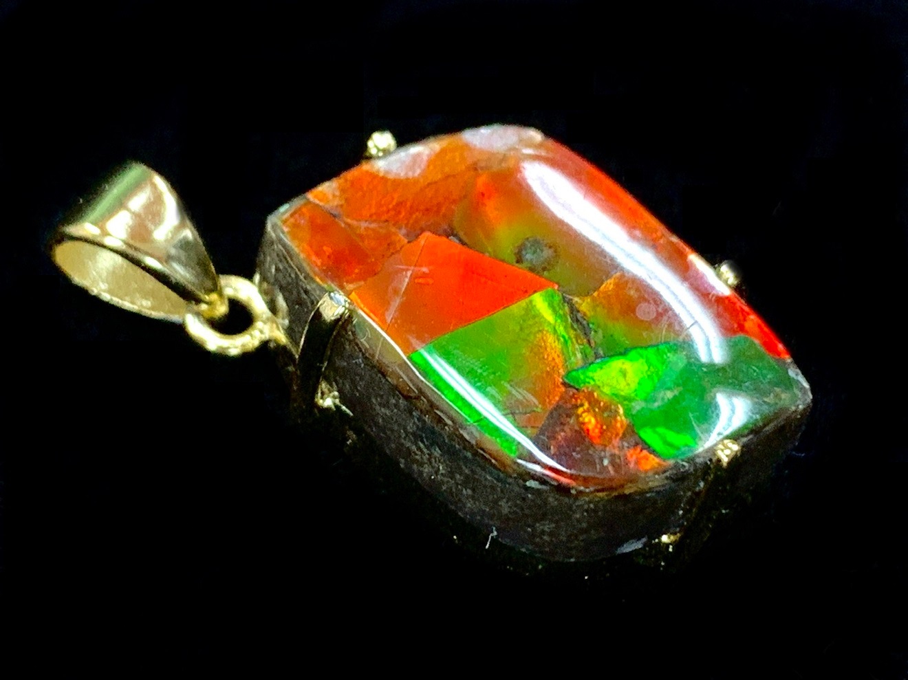 超激レア！虹色に輝くイリデッセンス☆アンモナイト化石宝石☆7000万年