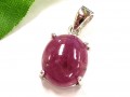 発色良好★石の女王ルビー★silver925製！刻印有★天然石ペンダントトップ/ルビー（紅玉/Ruby）/オーバルカボションカット/1個【天然石/パワーストーン】【アメリカツーソン・香港展示会・世界各