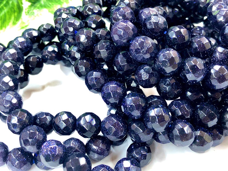 紫金石パープル、ゴールドストーンアヴェンチュリンガラス