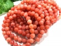 人気！★鮮やかでカラフル★天然石ブレスレット/マーブルディープポピーレッドジェイド/8mm/1本【天然石/パワーストーン】【アメリカツーソン・香港展示会・世界各地出展品買い付け】|ジェイド（ジェード）