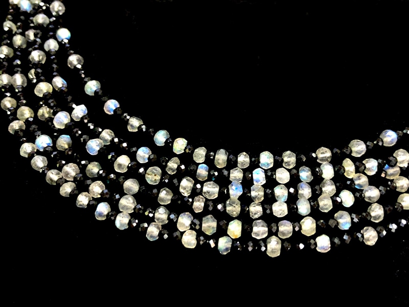 �ڷ軻��Ķ�ò�SALE�۶˾塪���饭�饫�åȡ������ε�����ŷ���Хͥå��쥹/�֥�å����ԥͥ����֥�ɥ饤�ȡ�������/Spinel/Labradorite/�⳥Ĺ�С�/��48cm/1�ܡ�ŷ����/�ѥ���ȡ���ۡڥ���ꥫ�ġ����󡦹��Ÿ�����������Ͻ�Ÿ���㤤�դ���