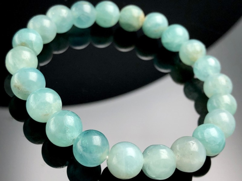 【超極上,超希少】ディープグリーンアクアマリン　ブレスレット　美品　レア　大玉 超極上,超希少】ディープグリーンアクアマリンブレスレット美品レア大玉