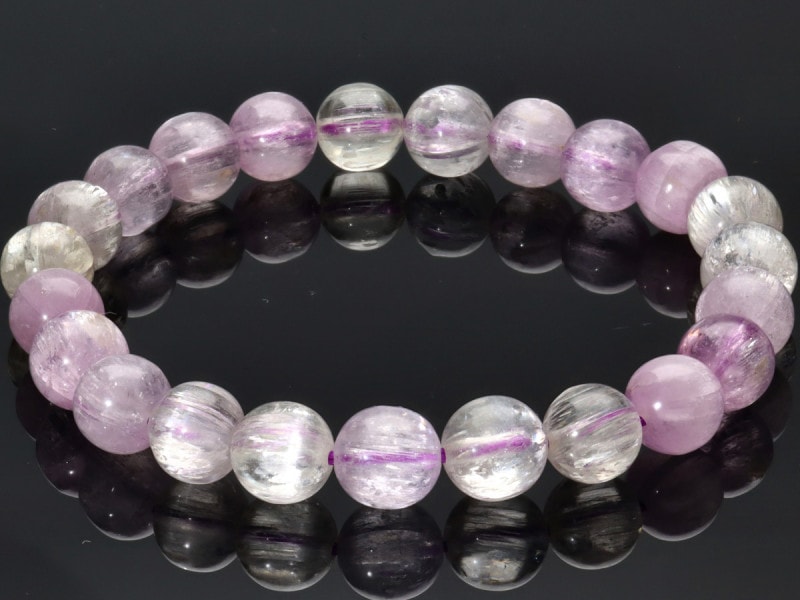 77 AAAAA マダガスカル産 クンツァイト 8mm 内周約 17cm 【公式通販】