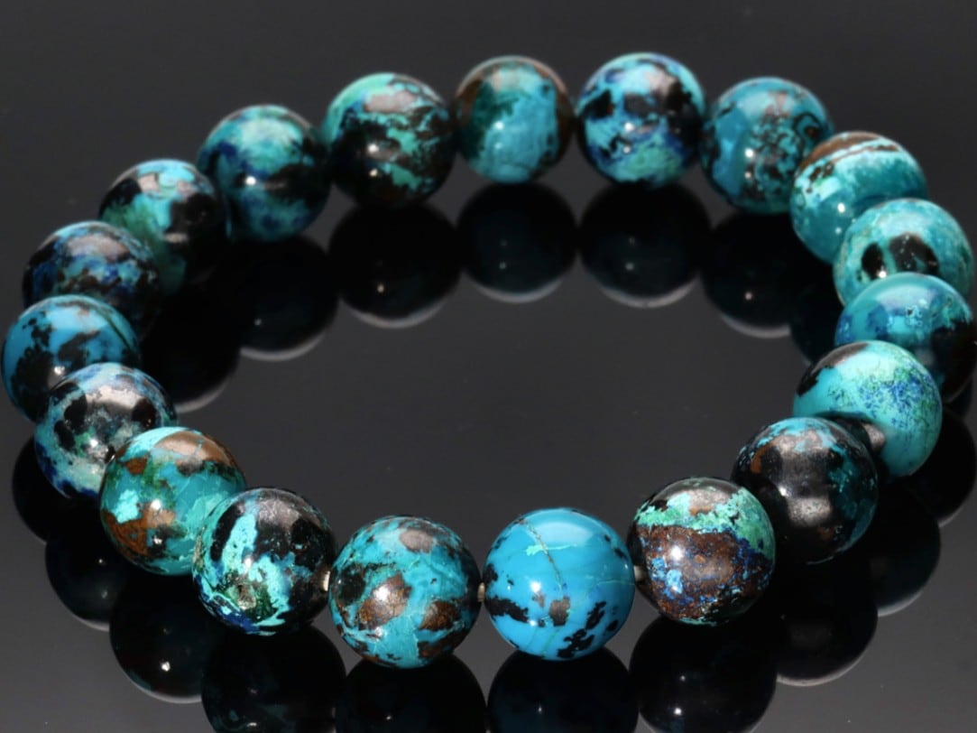 1点物】まるで地球のような美しい色合い☆天然石ブレスレット
