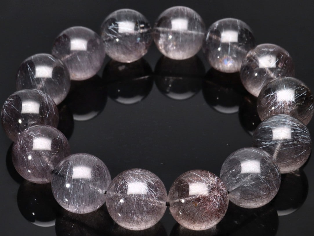 期間限定大幅値下げ中　スーパーセブン花火ルース✨　天然石 スーパーセブン花火 ブレスレット 12mm | Vegetto（天然石